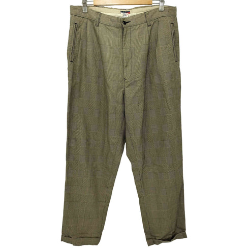 トミーヒルフィガー TOMMY HILFIGER 80-90s グレンチェック コットンスラックス メンズ 36/32