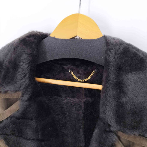 GRANVALTA イタリア製 本革 ムートンコート VERA PELLE レディース EUR:48