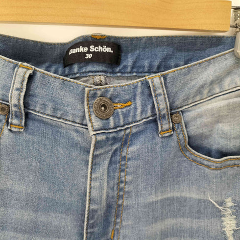 ダンケシェーン Danke Schon 21SS 裾ジップ ダメージ加工 スキニー デニムパンツ メンズ 30