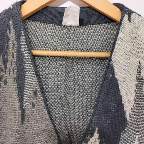 モディリアーニ Modigliani 90s 総柄 ウール混 ニットカーディガン メンズ import:L
