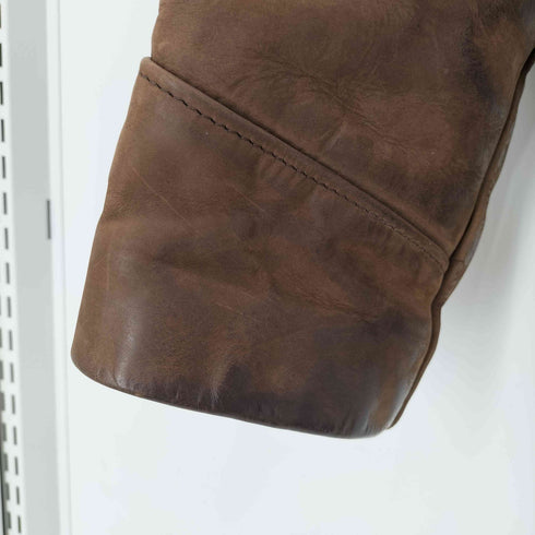 ショット Schott Lot. BNDL 裏地キルティングチェック柄 シングル ライダース レザー ジャケット 襟付き メンズ 40