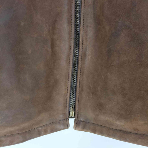 ショット Schott Lot. BNDL 裏地キルティングチェック柄 シングル ライダース レザー ジャケット 襟付き メンズ 40