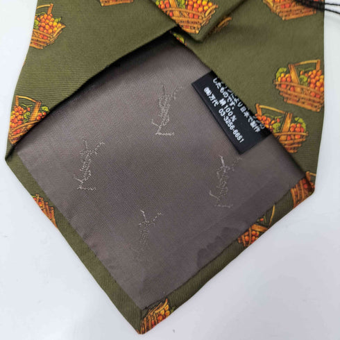 イヴサンローラン Yves Saint Laurent 総柄ネクタイ メンズ