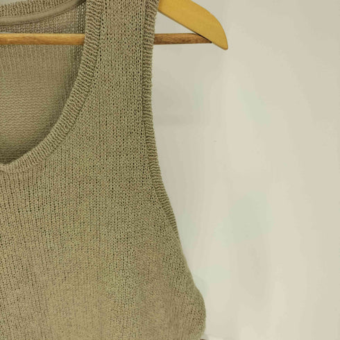 ザラ ZARA コットン ポリ ローゲージ ニット タンクトップ メンズ import:S