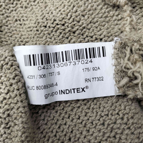 ザラ ZARA コットン ポリ ローゲージ ニット タンクトップ メンズ import:S