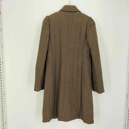 ツモリチサト TSUMORI CHISATO 千鳥格子 ステンカラー ウール ロングコート 中綿 レディース JPN:2