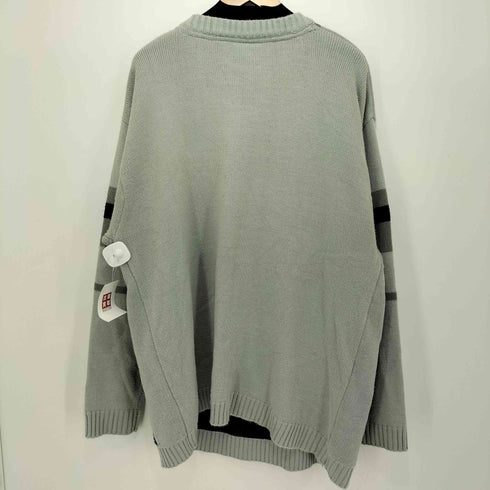 サウスポール SOUTHPOLE 80-90s ロゴ刺繍 ステッチデザイン クルーネックニット メンズ XL