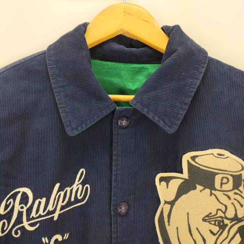 ポロバイラルフローレン Polo by RALPH LAUREN レターマン ジャケット コーデュロイ サテン リバーシブル メンズ JPN:S