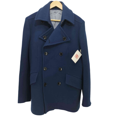 ケントアンドカーウェン KENT&CURWEN ウール混 ピーコート メンズ LL