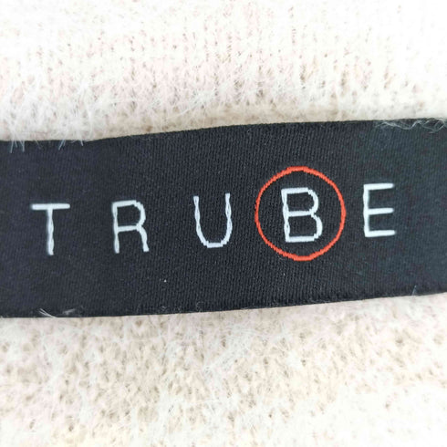 TRUBE ビジュー付きシャギーニットジャケット レディース