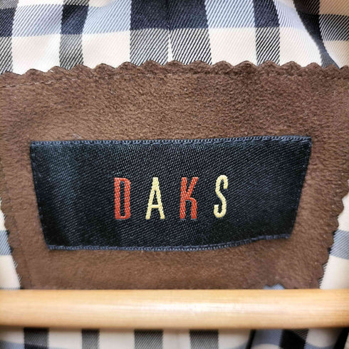 ダックス DAKS チェック柄ライナー付きダウンコート メンズ M