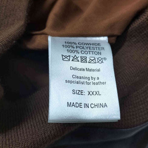 SCAR カウレザー 牛革 A-2 フライト ジャケット XXXL ビッグサイズ メンズ XXXL