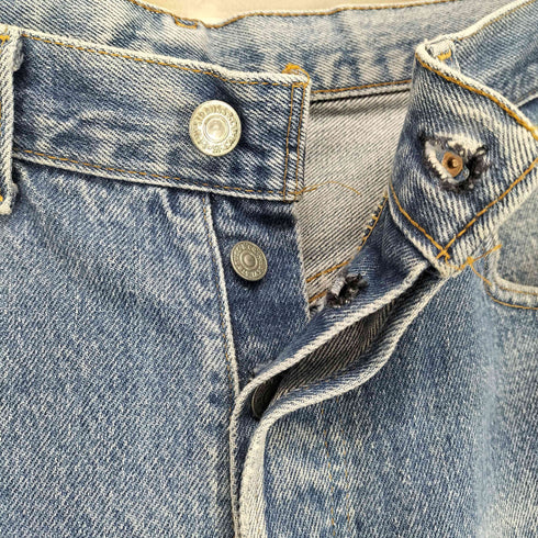 リーバイス Levis 501 ボタン裏558 81年9月製 ボタンフライデニムパンツ 黒カン 脇割り メンズ w34