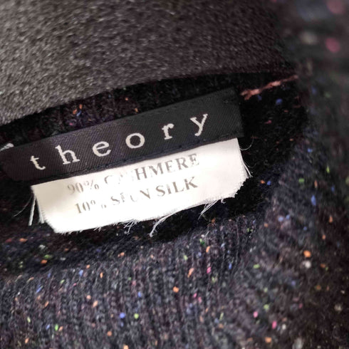 セオリー theory シルク混 カシミヤ ハイネック ニット 裾ジップ レディース
