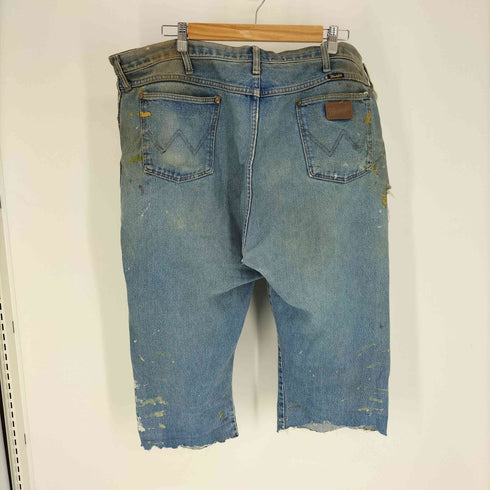 ラングラー Wrangler 90-00S リメイク ダブルニー ダメージ カットオフ デニムパンツ ジョーツ メンズ 46X32