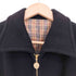 バーバリーブルーレーベル BURBERRY BLUE LABEL 裏地ノヴァチェック ジップアップ ウールハーフコート レディース JPN:38