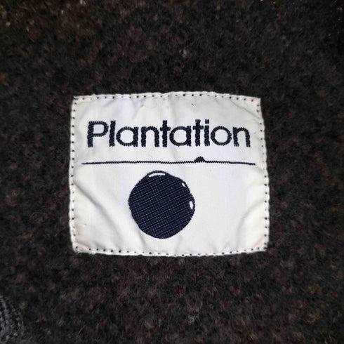 プランテーション Plantation 91AW ボーダー ウール スタンドカラーコート レディース JPN:M