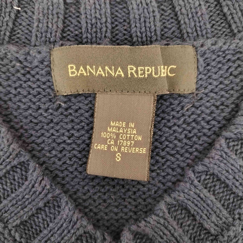 バナナリパブリック BANANA REPUBLIC 黒タグVネックコットンベスト メンズ JPN:S