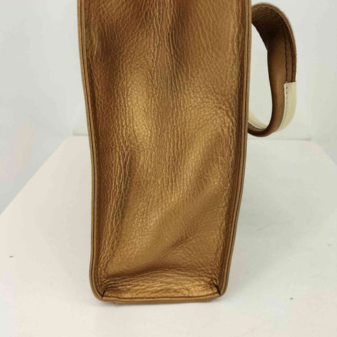 orla kiely 総柄レザートートバッグ ゴールド レディース