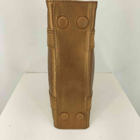 orla kiely 総柄レザートートバッグ ゴールド レディース