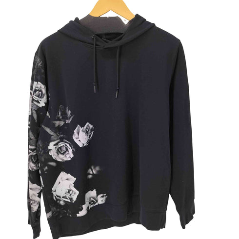 エイチアンドエム H&M フラワープリントプルオーバーパーカー メンズ JPN:L