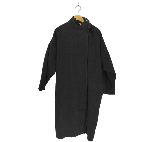 ソニアリキエル SONIA RYKIEL 初期 70S~ MADE IN FRANCE スタンドカラーフロントリボン ウールロングコート レディース