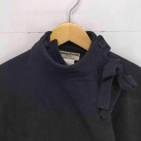 ソニアリキエル SONIA RYKIEL 初期 70S~ MADE IN FRANCE スタンドカラーフロントリボン ウールロングコート レディース