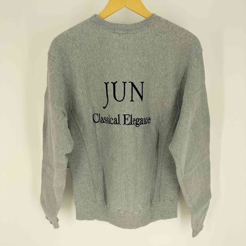 ジュン JUN 90-00S Classical Elegance 刺繍 裏起毛 サイドパネル クルーネック スウェット メンズ