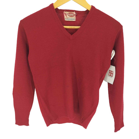 70S RUGBY SPORTSWEAR Vネック アクリル ニット レディース