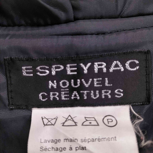 ESPEYRAC NOUVEL CREATURS ヘリンボーンウールツイードフーデッドコート レディース