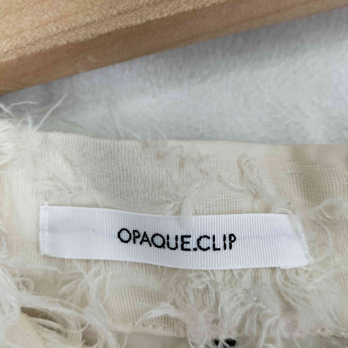 オペークドットクリップ OPAQUE.CLIP フリンジジャカードフレアスカート レディース 40/L
