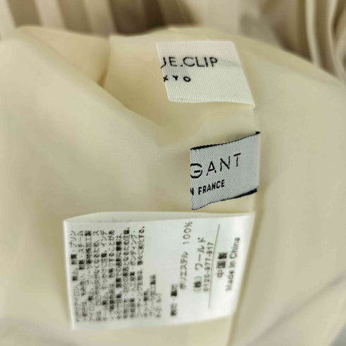 オペークドットクリップ OPAQUE.CLIP DELEGANT サテンプリーツワンピース レディース 40/L