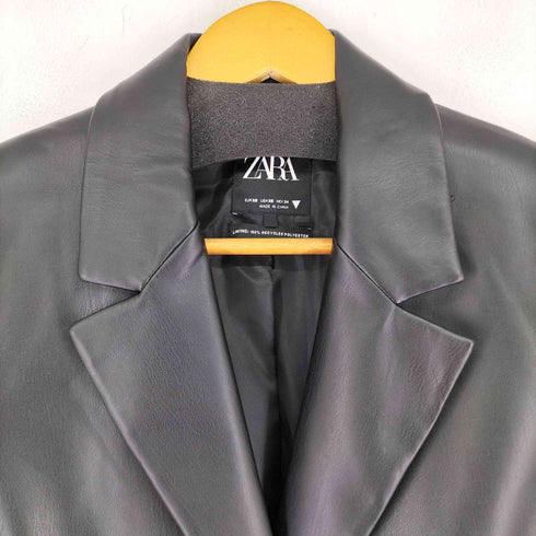 ザラ ZARA FAUX LEATHER OVERSIZED BLAZER メンズ import:XS