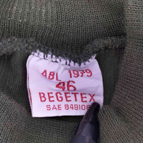 70s 79年会計 ABL BEGETEX ベルギー軍 ミリタリースウェット メンズ 46
