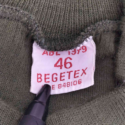 70s 79年会計 ABL BEGETEX ベルギー軍 ミリタリースウェット メンズ JPN:46