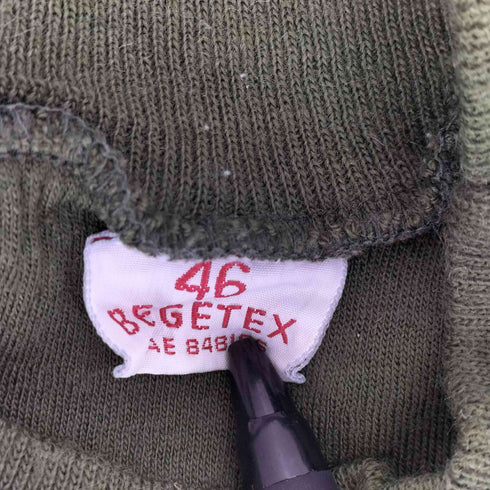 70s 79年会計 ABL BEGETEX ベルギー軍 ミリタリースウェット メンズ 46
