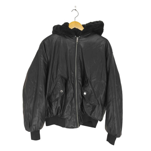 ザラ ZARA フェイクファー リバーシブルボンバージャケット レディース import:XS