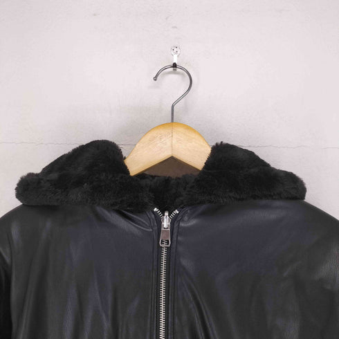 ザラ ZARA フェイクファー リバーシブルボンバージャケット レディース import:XS