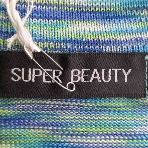 スーパービューティ super beauty ボーダー シルク カーディガン レディース
