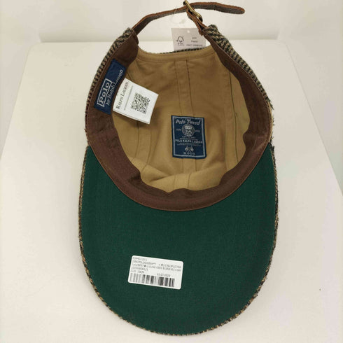 ポロバイラルフローレン Polo by RALPH LAUREN moon社生地 ロングビルツイード キャップ メンズ
