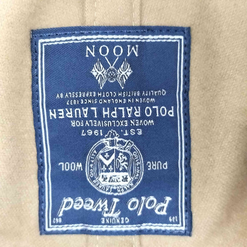 ポロバイラルフローレン Polo by RALPH LAUREN moon社生地 ロングビルツイード キャップ メンズ