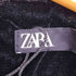 ザラ ZARA ベロア フリル シアー パフスリーブブラウス レディース import:S