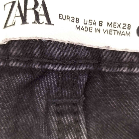 ザラ ZARA ワイドブラックデニムパンツ レディース EUR:38 38