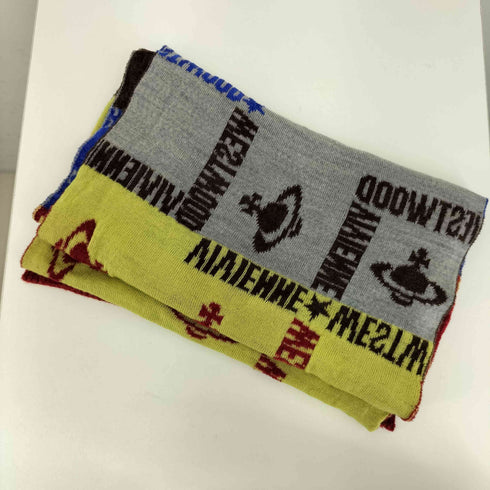 ヴィヴィアンウエストウッドマン Vivienne Westwood MAN 総柄 マフラー メンズ