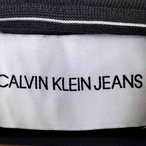 カルバンクラインジーンズ Calvin Klein Jeans 裾リブロゴ ジップアップパーカー 短丈 レディース import:S