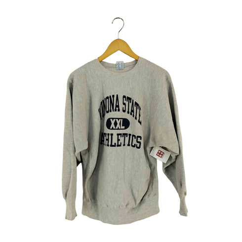 チャンピオン Champion USA製 刺繍タグ REVERSE WEAVE WINONA STATE 三段 カプセル クルーネックスウェット メンズ import:XL