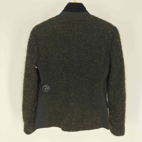 エトロ ETRO イタリア製 モヘヤ アルパカ 混 ミックスウール シャギー ジップアップ ジャケット レディース EUR:42