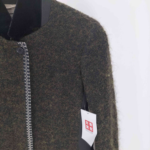エトロ ETRO イタリア製 モヘヤ アルパカ 混 ミックスウール シャギー ジップアップ ジャケット レディース EUR:42