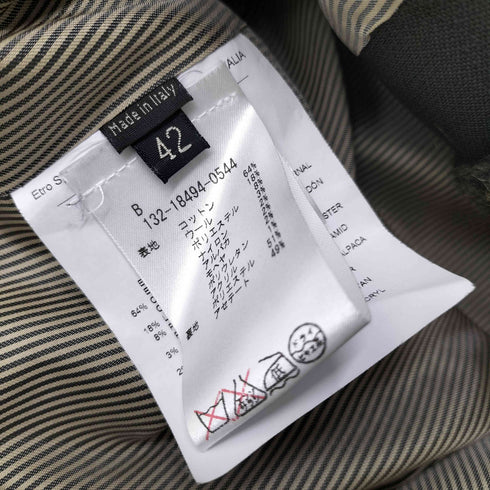 エトロ ETRO イタリア製 モヘヤ アルパカ 混 ミックスウール シャギー ジップアップ ジャケット レディース EUR:42