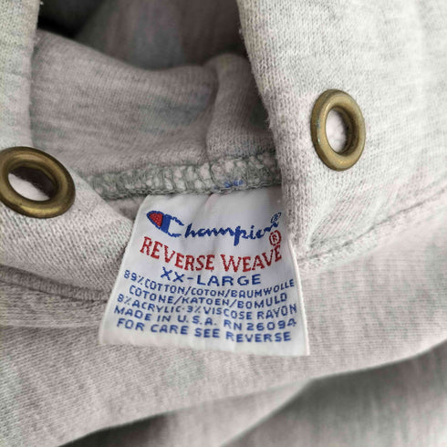 チャンピオン Champion USA製 刺繍タグ REVERSE WEAVE HARVARD 染み込みプリント プルオーバーパーカー メンズ import:XXL